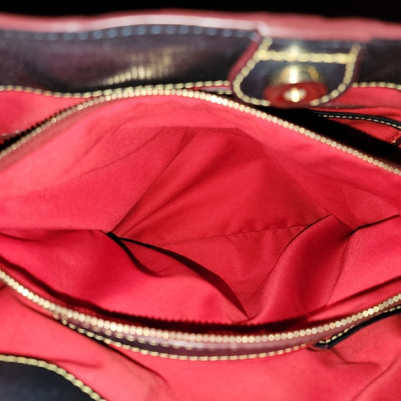 Dooney and Bourke Chelsea Navy Florentine Shopper tote - Picture 6 of 7